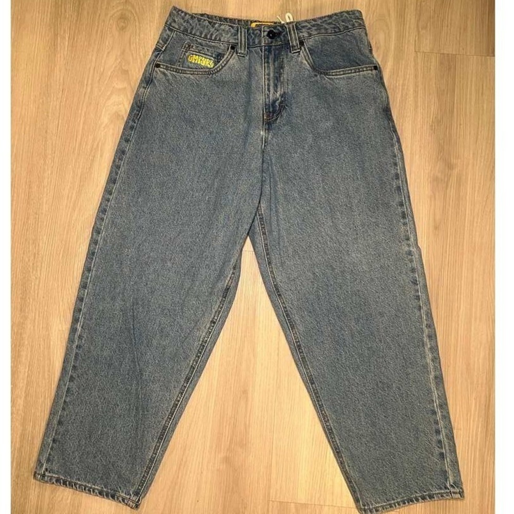 GORYUBI Baggy Jeans Womens 28 Light Wash Y2K Wide Leg Denim Pants - Picture 2 of 16